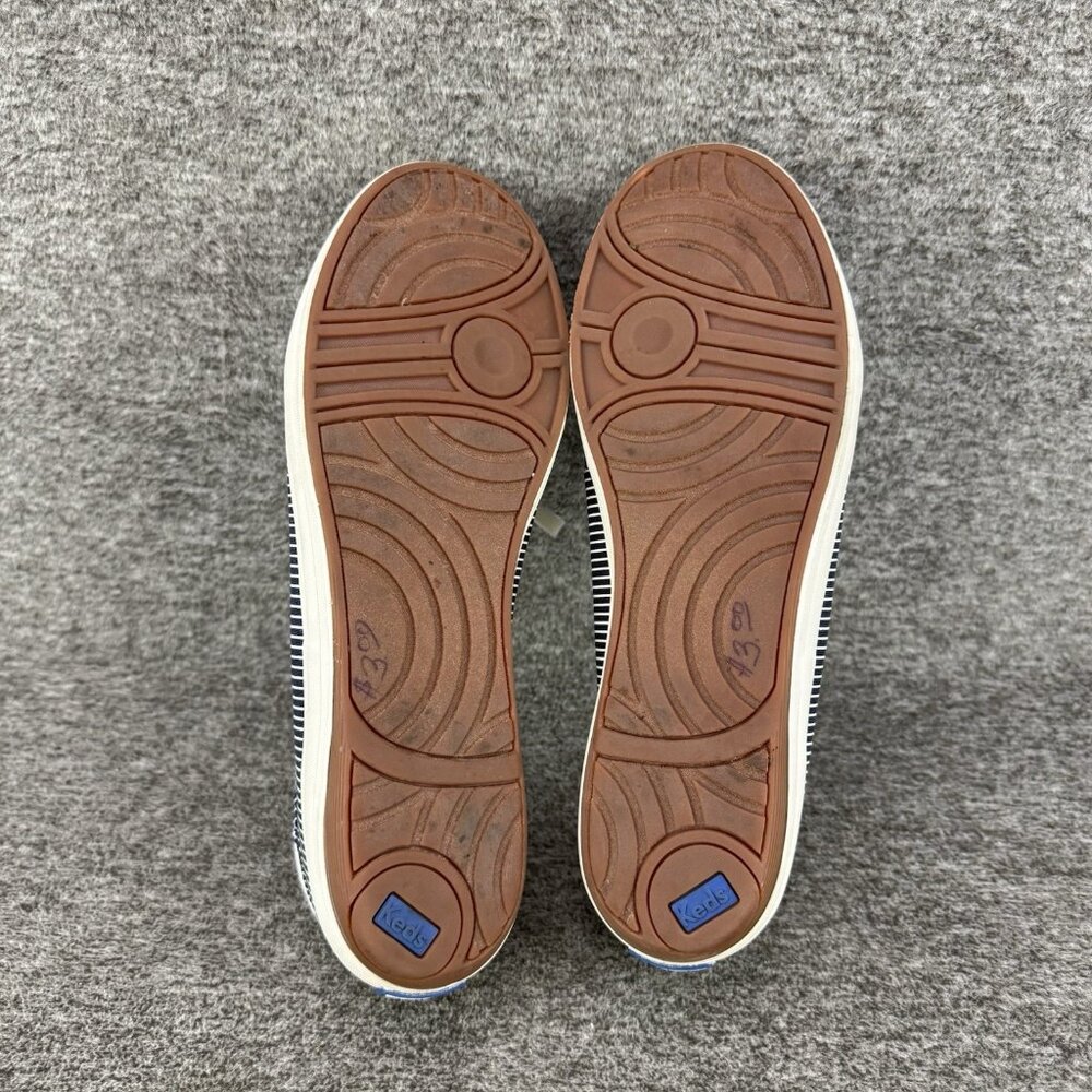 ✅Keds Loafers Womens 9 Striped Navy Blue and White Ortholite  Slip On Boat Shoes - Picture 3 of 10